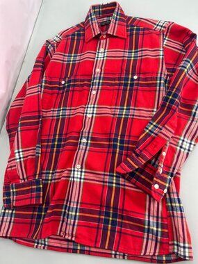 Gitman Bros. Flannel Shirt Mens Small S Lumber Jack Plaid Made In USA